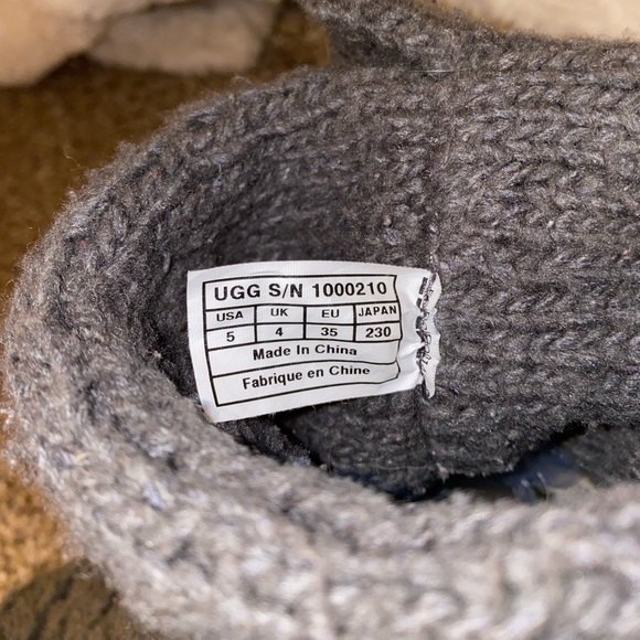 UGG Australia Lattice Cardy Charcoal Grey Women's Boots - Picture 6 of 6